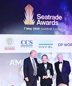 Institute President Lord Moutevans receives Seatrade Award 7 May 2019